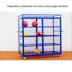 armadio porta palloni e attrezzi in rete spostabile su ruote armadio porta palloni e attrezzi in rete spostabile su ruote