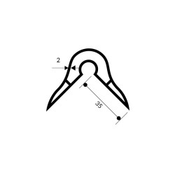 Paraspigoli angolari antitrauma mm 2 in PVC ignifugo