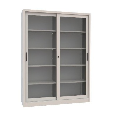 Armadio ante scorrevoli in vetro cm 150x45x200 a due vani da montare