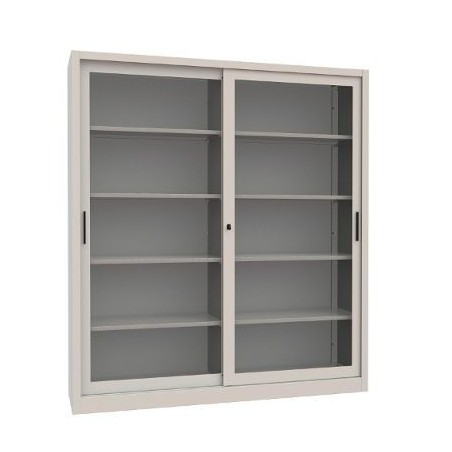 Armadio ante scorrevoli in vetro cm 180x45x200 a due vani da montare