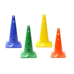 cono allenamento atletica  a 16 fori in pvc  altezza cm 50