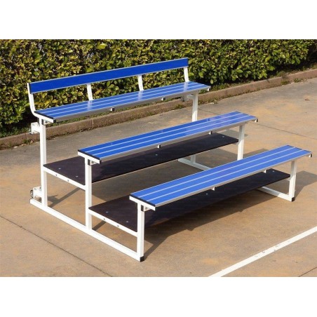 Tribuna trasportabile da 2 metri a 3 file in PVC