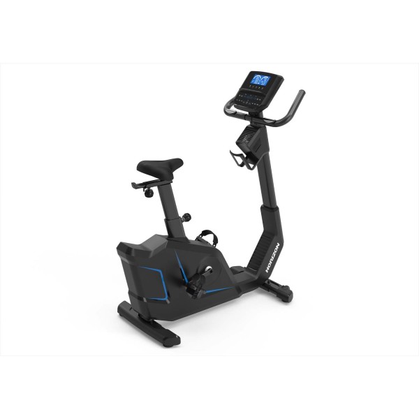 Cyclette verticale Horizon 5.0U con doppio display LCD, sedile ergonomico