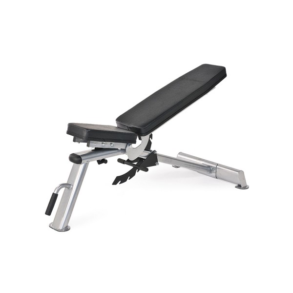 Panca per esercizi Horizon Adonis argento e nera, regolabile in 7 posizioni per allenamento domestico