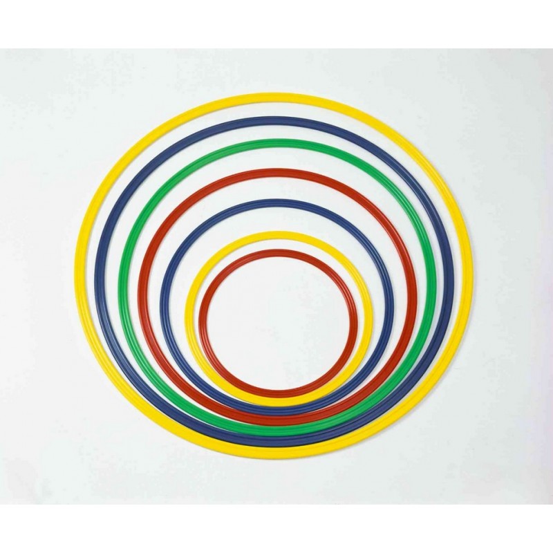 Cerchio ginnastica in nylon colorato sezione piatta DIAM 30cm