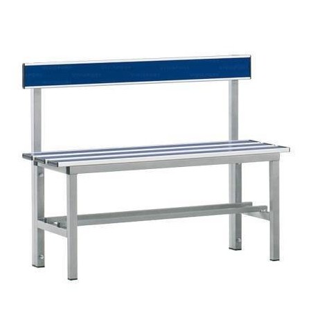 Panca spogliatoio mt. 1 seduta e schienale pvc