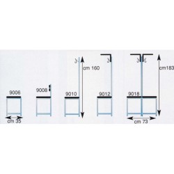 Panca spogliatoio mt. 1 seduta e schienale pvc