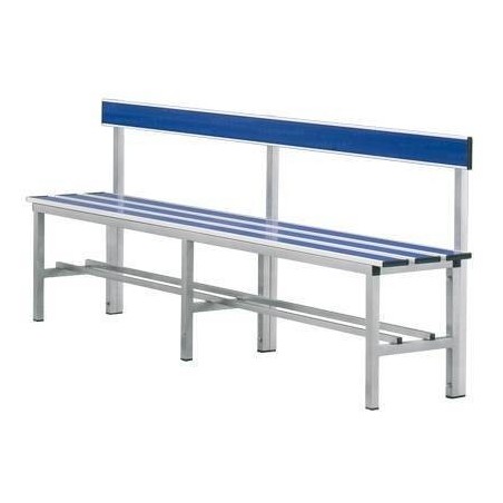 Panca spogliatoio mt. 2 seduta e schienale pvc