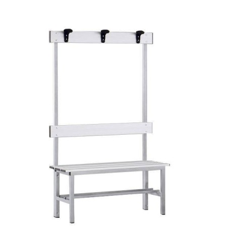 Panca spogliatoio ALLUMINIO mt. 1 con appendiabiti