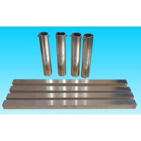 Kit per porte da calcio alluminio per trasformazione da trasportabile a fissa 