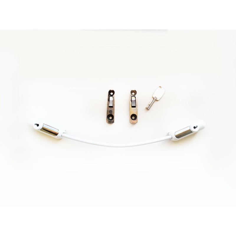 HOMGEN 8 Serrature Di Sicurezza Per Finestre In PVC – Limitatore Apertura Bambini Con Viti E Chiavi – Anticaduta E Antifurto