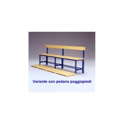 Panca spogliatoio mt. 2 seduta e schienale 