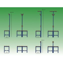 Panca spogliatoio in ALLUMINIO mt. 2 completa