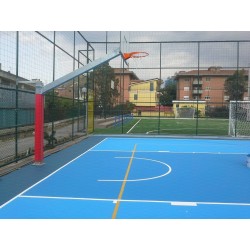 Imp. basket SINGOLO monotubo sbalzo cm 225 con piastra