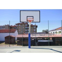 Impianto basket monotubo sbalzo cm 165 con piastra