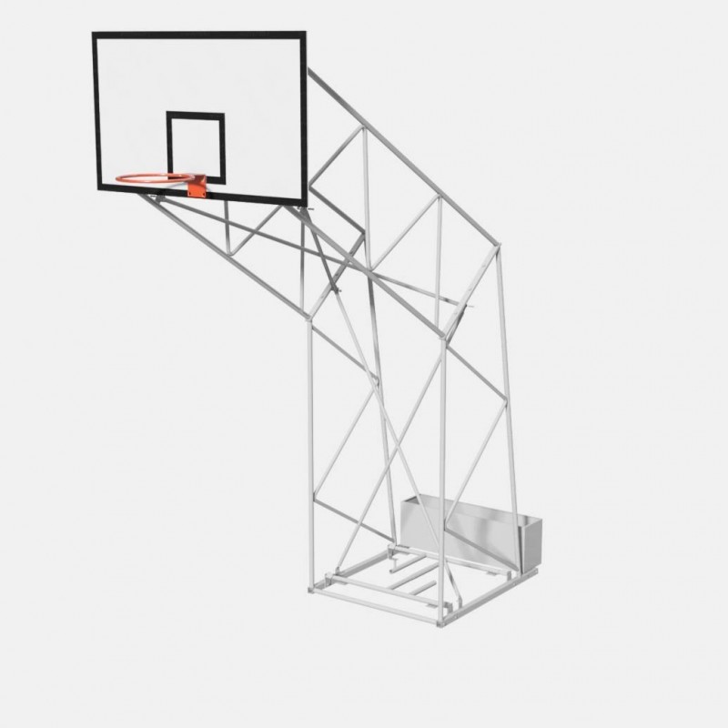 Impianto basket traliccio trasportabile da esterno 