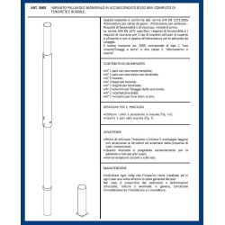 Impianto pallavolo monotubo in acciaio diam. mm 100