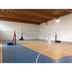 Impianto pallavolo a traliccio alluminio con portazavorra
