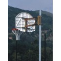 Impianto basket minibasket monotubo regolabile in altezza