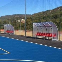 Panchina Calcio mt. 4 Standard acciaio + alveolare
