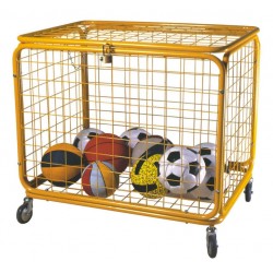 Carrello contenitore porta palloni smontabile cm 100x75x90 con ruote e lucchetto