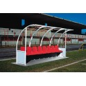 Panchina Calcio Alluminio a modulo copertura trasparente