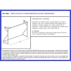 Porte da calcetto mt. 3x2 in acciaio trasportabili Porte da calcetto mt. 3x2 in acciaio trasportabili