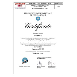 Parallela femminile asimmetrica GYMNOVA modello RIO omologata fig Parallela femminile asimmetrica GYMNOVA modello RIO omologata fig