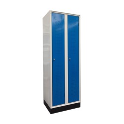 Armadietto spogliatoio tradizionale 2 vani cm 60x50x175 con zoccolo Armadietto spogliatoio tradizionale 2 vani cm 60x50x175 con zoccolo