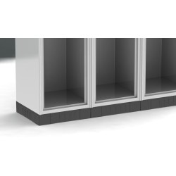 Armadietto spogliatoio sovrapposto 6 vani cm 120x50x175 con zoccolo